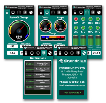 Enerdrive Battery Monitor App for Android and IPhone.