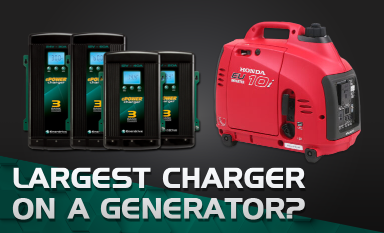 What’s the largest battery charger I can run on my 1kVA generator?