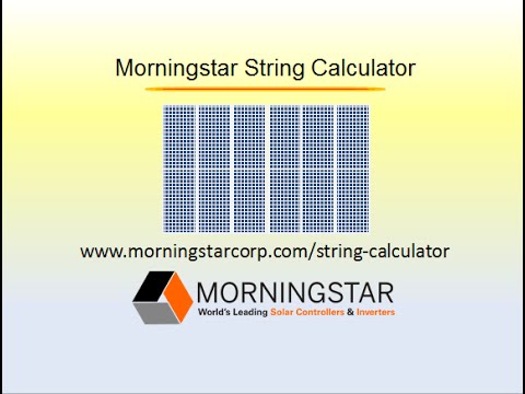 Morningstar String Sizing Calculator