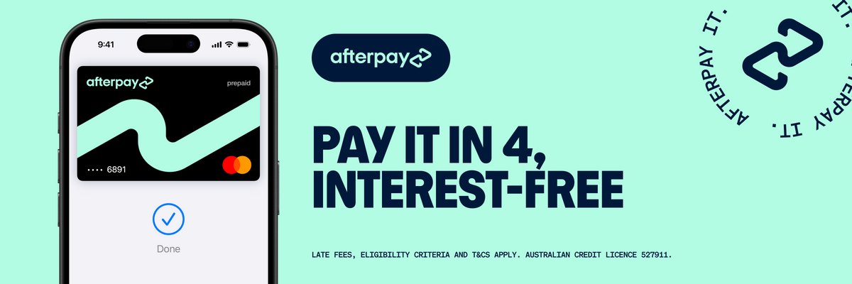 Afterpay available now