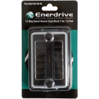 Fuse Block Rear Entry Panel Mount 1 In 12 Out with LEDs