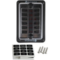 Fuse Block Rear Entry Panel Mount 1 In 12 Out with LEDs