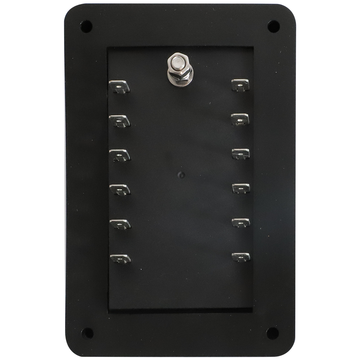 Fuse Block Rear Entry Panel Mount 1 In 12 Out with LEDs