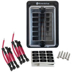 Fuse Block Rear Entry Panel Mount 12 In 12 Out with LEDs