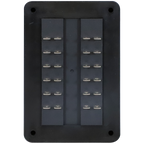 Fuse Block Rear Entry Panel Mount 12 In 12 Out with LEDs