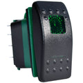 Rocker Switch (ON)-OFF SPST 3PIN GREEN