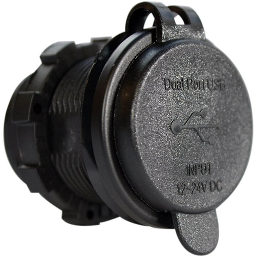 Dual USB-A 4.8A Socket with Cover