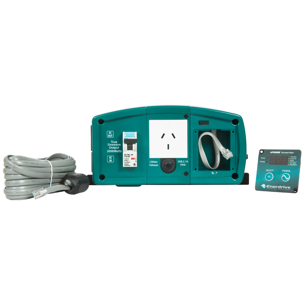 2000W 24V True Sine Wave Inverter with AC Transfer & Safety Switch