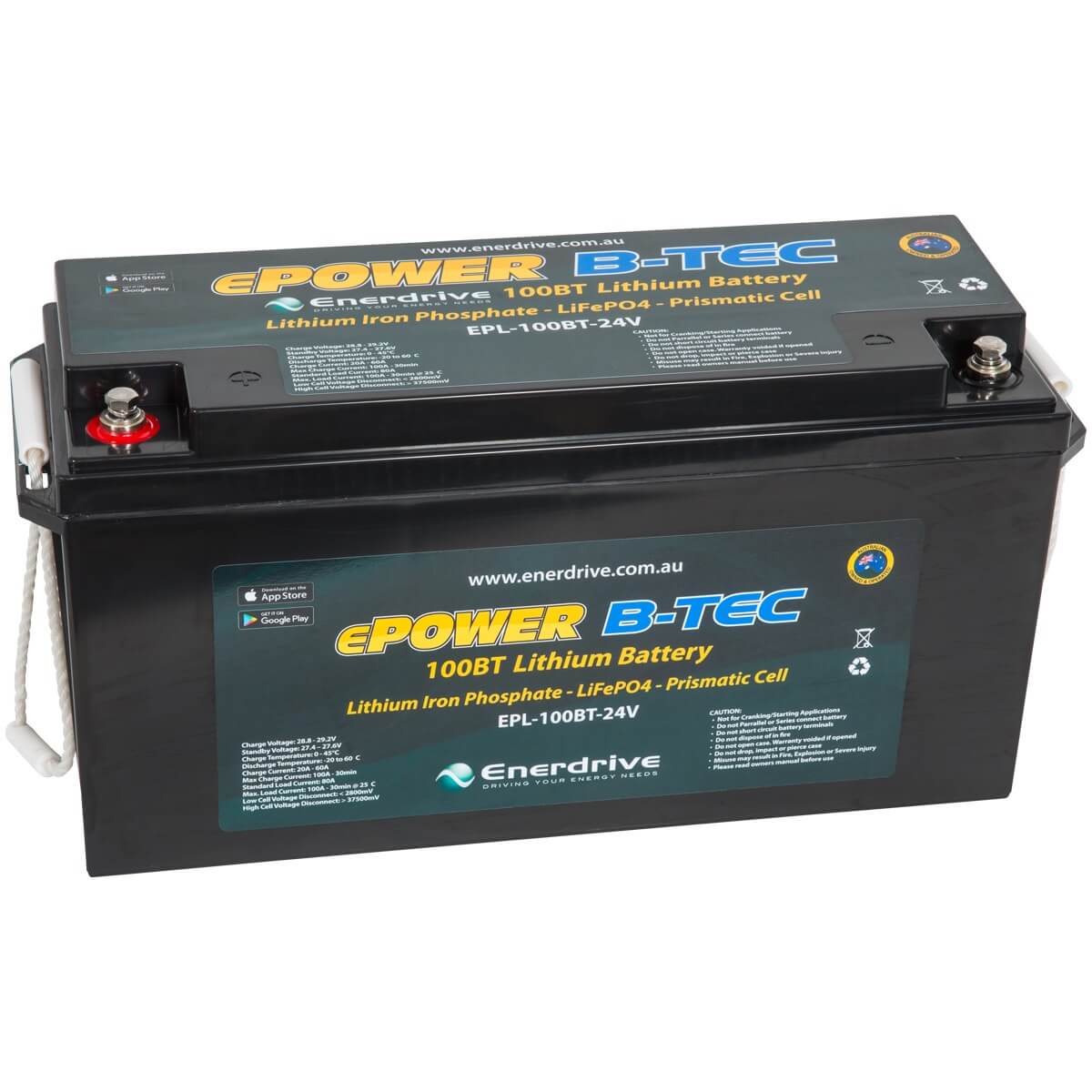 24V 100Ah B-TEC Lithium Battery
