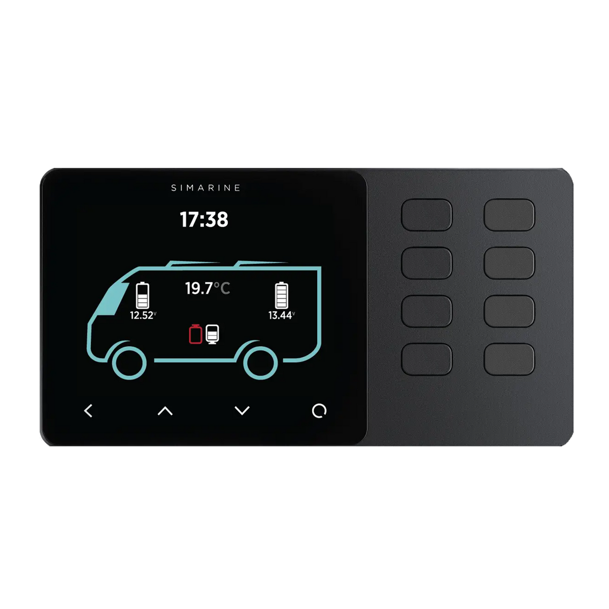 Simarine VIA digital switching control panel with blank buttons