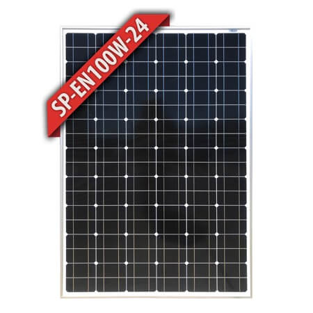 100W 24V Fixed Mono Solar Panel (Silver or Black Frame) - Silver