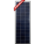 120W Slim Fixed Poly Solar Panel (Silver or Black Frame) - Black